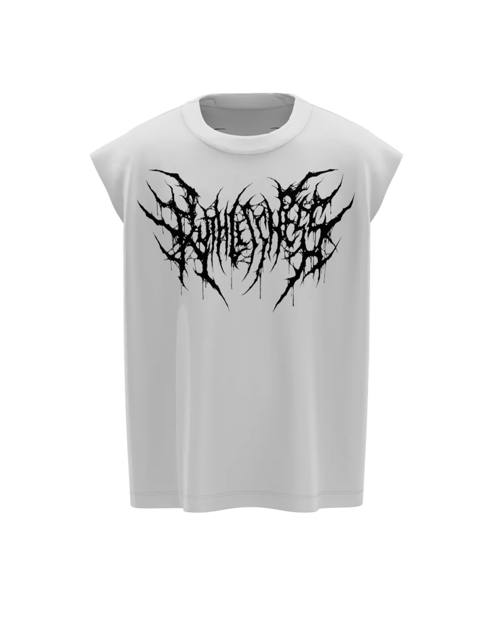 WHITE RUTHLESS BOXY VEST