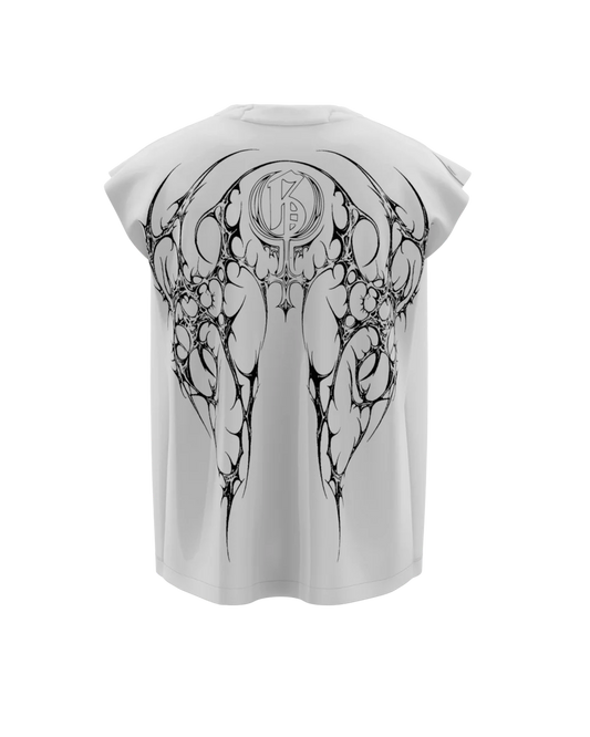 WHITE RUTHLESS BOXY VEST