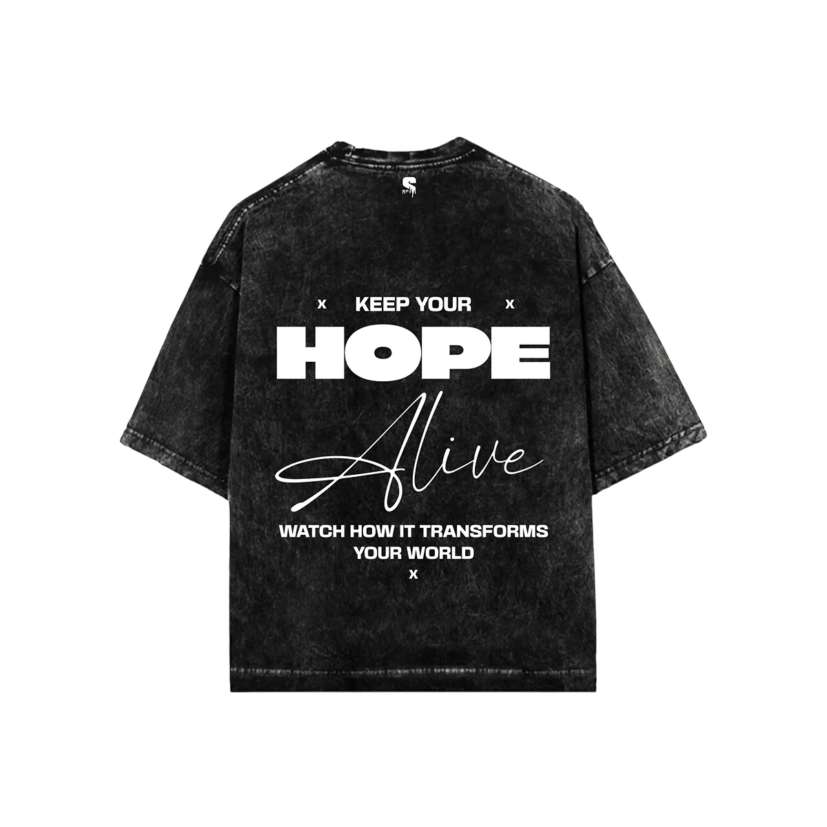 THE HOPE ACID WASH OVERSIZED TEE
