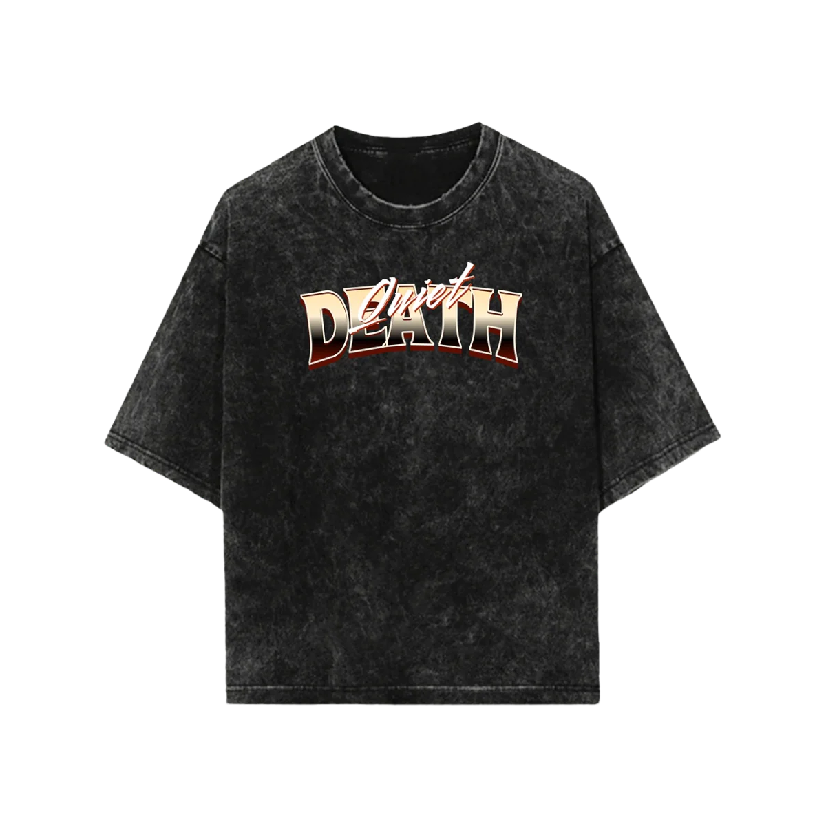 THE QUIET DEATH ACID WASHED OVERSIZED TEE