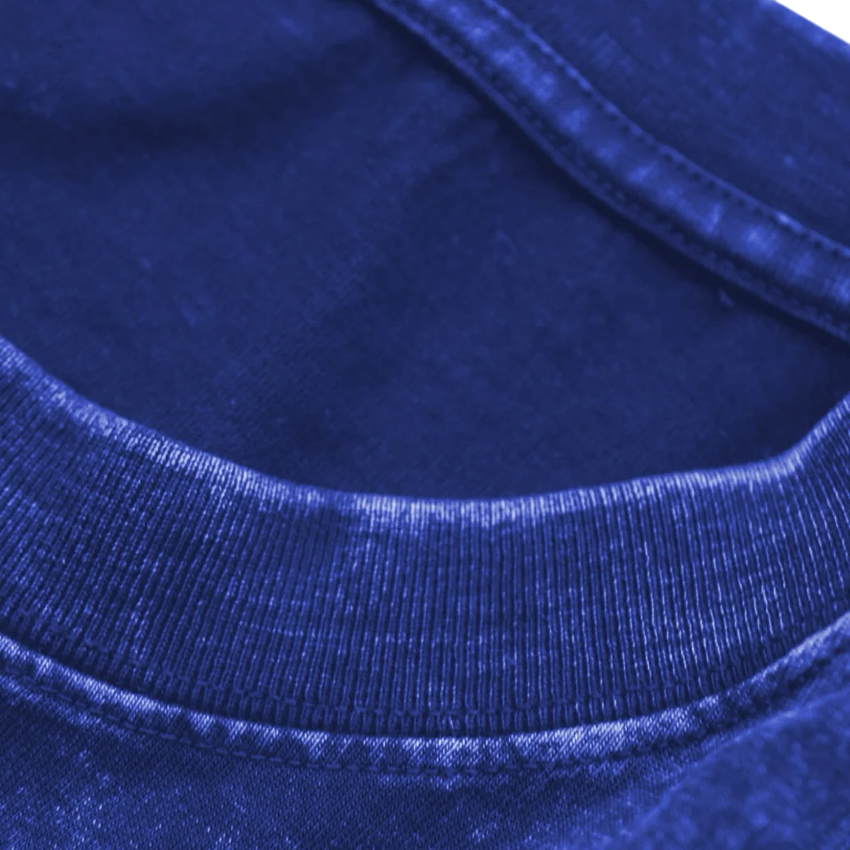 THE HOOD MENTALITY ROYAL BLUE ACID WASH OVERSIZED TEE