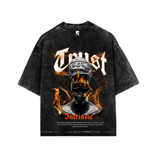 THE TRUST ACID WASH OVERSIZED TEE