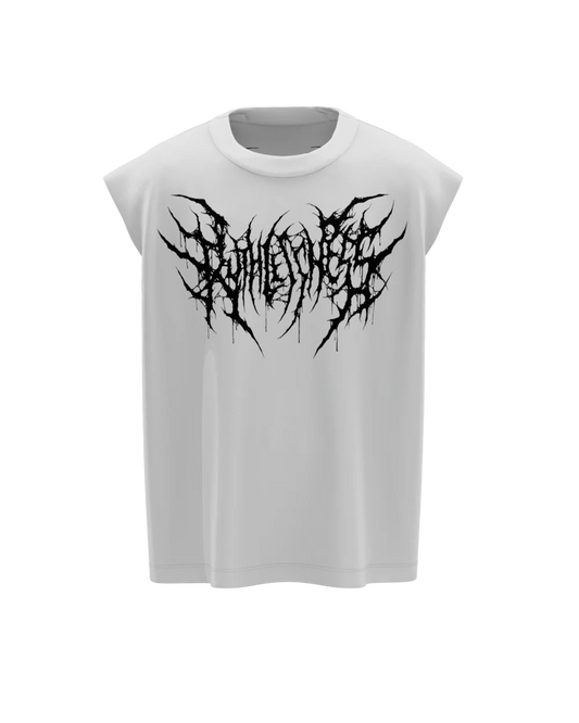 WHITE RUTHLESS BOXY VEST