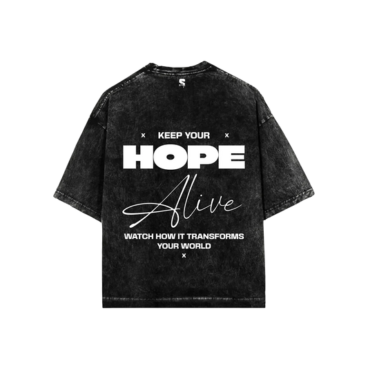 THE HOPE ACID WASH OVERSIZED TEE