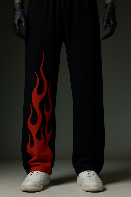 TRIBAL FLAME UNISEX BAGGY FIT SWEATPANTS